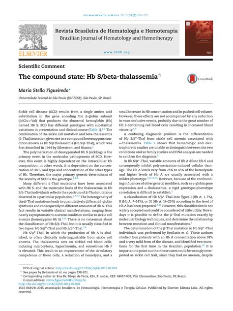The compound state: Hb S/beta.
